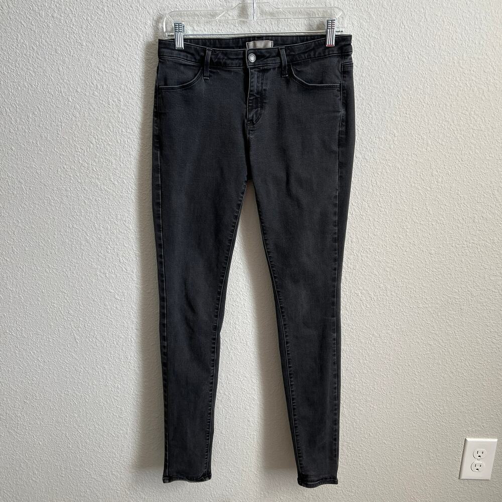 Uniqlo Black Tapered Mid Rise Legging Jeans Women's 28 Stretch Skinny
